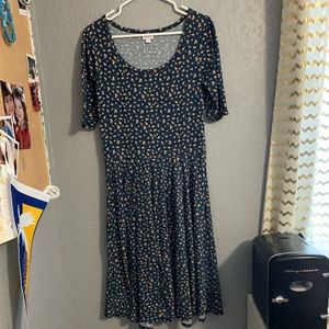 LulaRoe floral Nicole dress/ large